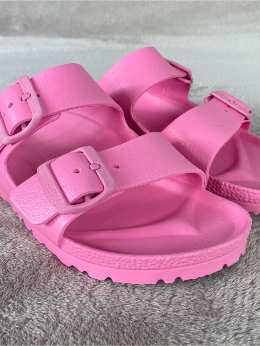 Birkenstock Pink EVA Two-Buckle Slide Sandals
